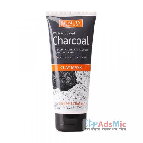 Beauty Formula With Activated Charcoal Clay Mask - 100ml