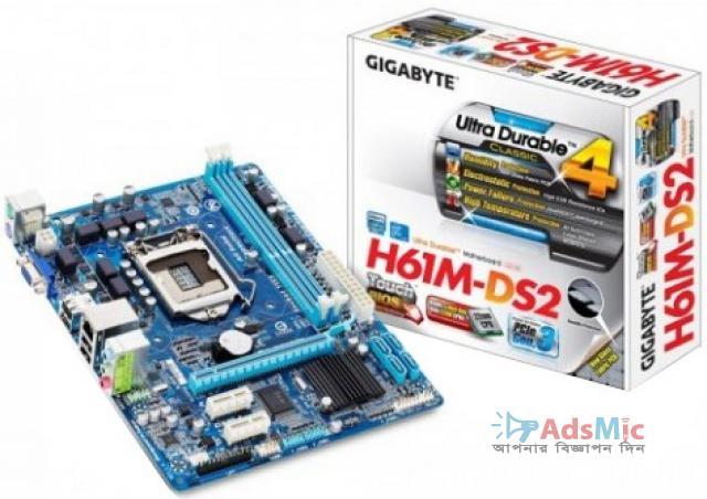 Gigabyte GA-H61M-DS2 3rd / 2nd Gen Micro ATX PC Mainboard