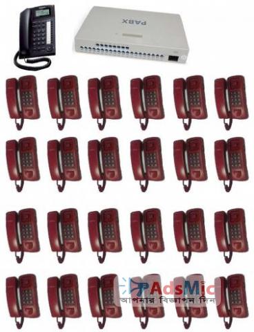 PABX System 24 Line 24 Telephone Set Full Package