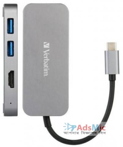 Verbatim Multiport Hub USB-C USB-3 & 4K HDMI