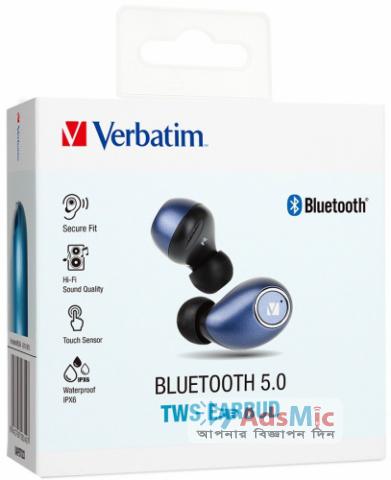 Verbatim Bluetooth 5.0 Touch Sensor Earbud